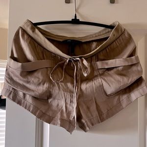 BCBG XS boxer, silk shorts with drawstring.
